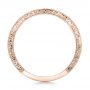 18k Rose Gold 18k Rose Gold Custom Hand Engraved Wedding Band - Front View -  101225 - Thumbnail