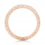 14k Rose Gold 14k Rose Gold Custom Hand Engraved Wedding Band - Front View -  102853 - Thumbnail