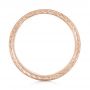 14k Rose Gold 14k Rose Gold Custom Hand Engraved Wedding Band - Front View -  102928 - Thumbnail