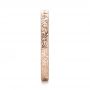 14k Rose Gold 14k Rose Gold Custom Hand Engraved Wedding Band - Side View -  100814 - Thumbnail