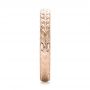 14k Rose Gold 14k Rose Gold Custom Hand Engraved Wedding Band - Side View -  100880 - Thumbnail