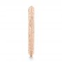 18k Rose Gold 18k Rose Gold Custom Hand Engraved Wedding Band - Side View -  102853 - Thumbnail