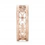 14k Rose Gold 14k Rose Gold Custom Hand Engraved Wedding Band - Side View -  102928 - Thumbnail