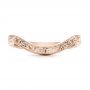 18k Rose Gold 18k Rose Gold Custom Hand Engraved Wedding Band - Top View -  101225 - Thumbnail