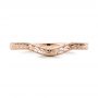 18k Rose Gold 18k Rose Gold Custom Hand Engraved Wedding Band - Top View -  102047 - Thumbnail