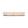 14k Rose Gold 14k Rose Gold Custom Hand Engraved Wedding Band - Top View -  102850 - Thumbnail