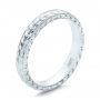  Platinum Platinum Custom Hand Engraved Wedding Band - Three-Quarter View -  100880 - Thumbnail