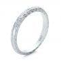  Platinum Custom Hand Engraved Wedding Band - Three-Quarter View -  102041 - Thumbnail