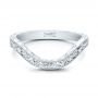 Platinum Platinum Custom Hand Engraved Wedding Band - Flat View -  101225 - Thumbnail