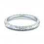 Platinum Custom Hand Engraved Wedding Band - Flat View -  102041 - Thumbnail