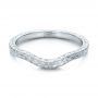  Platinum Platinum Custom Hand Engraved Wedding Band - Flat View -  102047 - Thumbnail