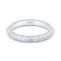  Platinum Custom Hand Engraved Wedding Band - Flat View -  102853 - Thumbnail
