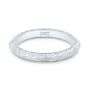 18k White Gold 18k White Gold Custom Hand Engraved Wedding Band - Flat View -  102853 - Thumbnail