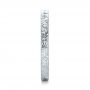  Platinum Platinum Custom Hand Engraved Wedding Band - Side View -  100814 - Thumbnail