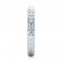  Platinum Platinum Custom Hand Engraved Wedding Band - Side View -  100880 - Thumbnail