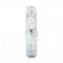 14k White Gold Custom Hand Engraved Wedding Band - Side View -  103011 - Thumbnail