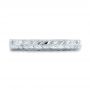  Platinum Platinum Custom Hand Engraved Wedding Band - Top View -  100880 - Thumbnail