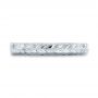 18k White Gold 18k White Gold Custom Hand Engraved Wedding Band - Top View -  100880 - Thumbnail