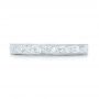  Platinum Custom Hand Engraved Wedding Band - Top View -  102850 - Thumbnail