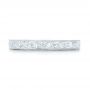 18k White Gold 18k White Gold Custom Hand Engraved Wedding Band - Top View -  102850 - Thumbnail