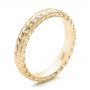 18k Yellow Gold 18k Yellow Gold Custom Hand Engraved Wedding Band - Three-Quarter View -  100880 - Thumbnail