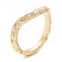 18k Yellow Gold 18k Yellow Gold Custom Hand Engraved Wedding Band - Three-Quarter View -  101225 - Thumbnail