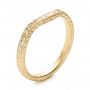 18k Yellow Gold 18k Yellow Gold Custom Hand Engraved Wedding Band - Three-Quarter View -  102047 - Thumbnail