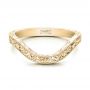 18k Yellow Gold 18k Yellow Gold Custom Hand Engraved Wedding Band - Flat View -  101225 - Thumbnail