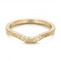 18k Yellow Gold 18k Yellow Gold Custom Hand Engraved Wedding Band - Flat View -  102047 - Thumbnail