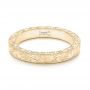 14k Yellow Gold 14k Yellow Gold Custom Hand Engraved Wedding Band - Flat View -  102850 - Thumbnail