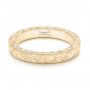 14k Yellow Gold 14k Yellow Gold Custom Hand Engraved Wedding Band - Flat View -  102850 - Thumbnail