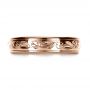 14k Rose Gold 14k Rose Gold Custom Hand Engraved Wedding Ring - Top View -  1269 - Thumbnail