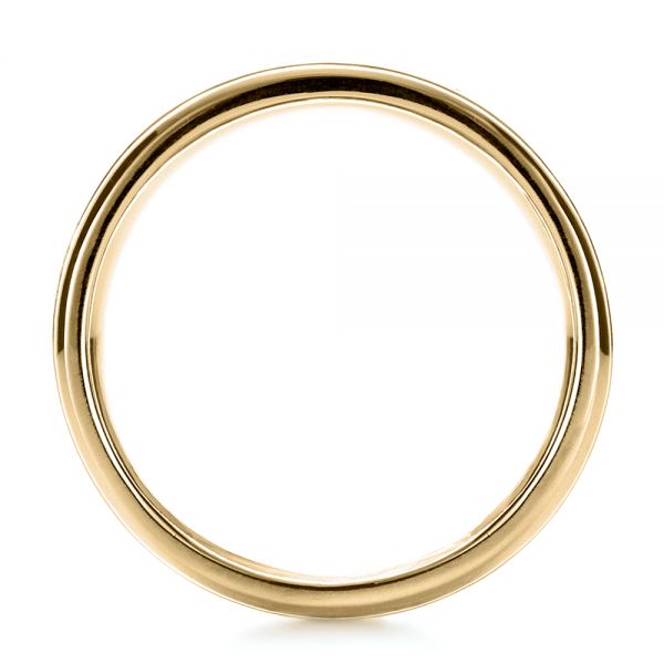 18k Yellow Gold 18k Yellow Gold Custom Hand Engraved Wedding Ring - Front View - 1269
