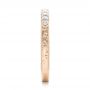 14k Rose Gold 14k Rose Gold Custom Hand Engraved Diamond Wedding Band - Side View -  101423 - Thumbnail
