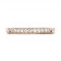 18k Rose Gold 18k Rose Gold Custom Hand Engraved Diamond Wedding Band - Top View -  101423 - Thumbnail
