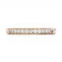 14k Rose Gold 14k Rose Gold Custom Hand Engraved Diamond Wedding Band - Top View -  101423 - Thumbnail