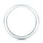  Platinum Platinum Custom Hand Engraved Diamond Wedding Band - Front View -  101423 - Thumbnail