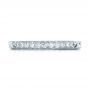 18k White Gold 18k White Gold Custom Hand Engraved Diamond Wedding Band - Top View -  101423 - Thumbnail