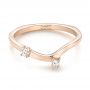 18k Rose Gold 18k Rose Gold Custom Interlocking Diamond Wedding Band - Hand View -  103442 - Thumbnail