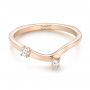 14k Rose Gold 14k Rose Gold Custom Interlocking Diamond Wedding Band - Hand View -  103442 - Thumbnail