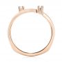 14k Rose Gold 14k Rose Gold Custom Interlocking Diamond Wedding Band - Front View -  103442 - Thumbnail