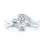 18k White Gold 18k White Gold Custom Interlocking Diamond Wedding Band -  103442 - Thumbnail