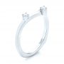  Platinum Platinum Custom Interlocking Diamond Wedding Band - Three-Quarter View -  103442 - Thumbnail
