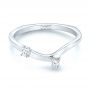 18k White Gold 18k White Gold Custom Interlocking Diamond Wedding Band - Flat View -  103442 - Thumbnail