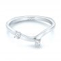 14k White Gold 14k White Gold Custom Interlocking Diamond Wedding Band - Flat View -  103442 - Thumbnail