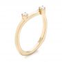 14k Yellow Gold Custom Interlocking Diamond Wedding Band - Three-Quarter View -  103442 - Thumbnail