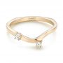 14k Yellow Gold Custom Interlocking Diamond Wedding Band - Flat View -  103442 - Thumbnail