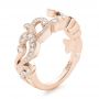 14k Rose Gold 14k Rose Gold Custom Jacket Style Diamond Wedding Band - Three-Quarter View -  102921 - Thumbnail