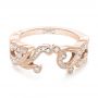 14k Rose Gold 14k Rose Gold Custom Jacket Style Diamond Wedding Band - Flat View -  102921 - Thumbnail