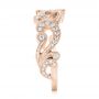 18k Rose Gold 18k Rose Gold Custom Jacket Style Diamond Wedding Band - Side View -  102921 - Thumbnail